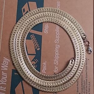 18k gold closed Cuban necklace. Not tested